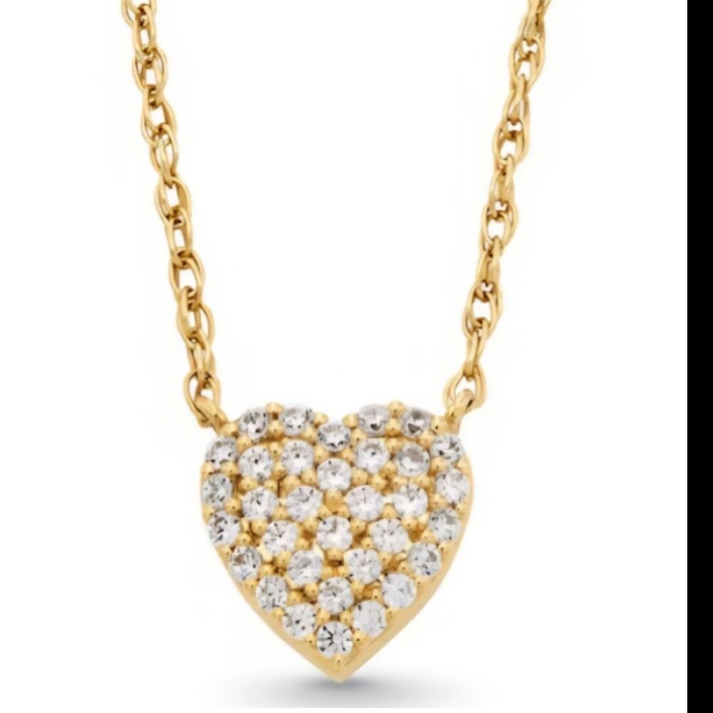 Zales Sterling silver with 14K gold plate lab-grown diamond